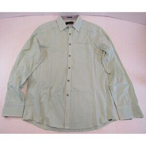 Buckle Black Standard Fit Light Green Long Sleeve Button Down Shirt Size M